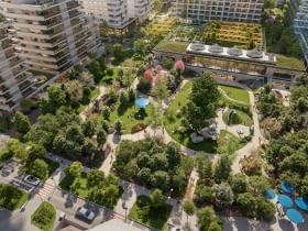 Ogrody Towarowa - widok z lotu ptaka