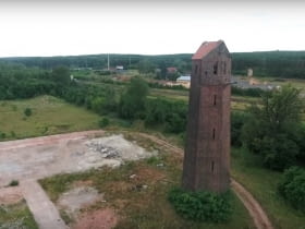 Jankowa Żagańska - wieża ciśnień z 1923 roku. Proj. Otto Bartning