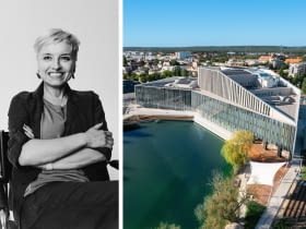 Z lewej: Katarzyna Głażewska, Plus3-architekci; Z prawej: Akademia Muzyczna w Bydgoszczy