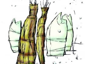 Delikatne krzewy i drzewa otulamy, żeby nie przemarzły