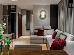 Harmonia inspirowana naturą: 90-metrowe mieszkanie w Warszawie