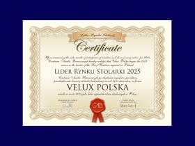 VELUX Polska ponownie z tytułem Lider Rynku Stolarki