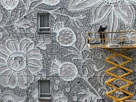 Mural NeSpoon w szkockim Aberdeen