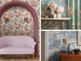 Toile de jouy - modny wzór na tkaninie lub tapecie