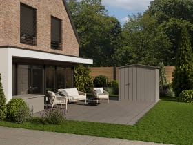 Domek ogrodowy Juno w wersji Modern z dachem dwuspadowym