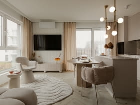 Monochromatyczny apartament w Gdyni