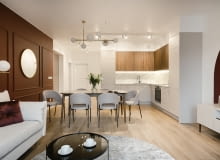 Nowoczesne mieszkanie z elementami glamour - projekt pracowni KODO Nowoczesne mieszkanie z elementami glamour - projekt pracowni KODO