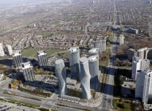 The Absolute Towers mad architects, kanada, wieżowiec, wieżowce