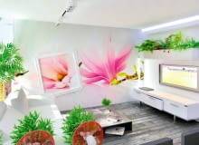 <B>Gdy mowa o dekorowaniu wnętrza, na ogół bierzemy pod uwagę malowanie ścian na modny kolor, tapetowanie, zdobienie naklejkami albo dobieranie podkreślających styl wnętrza tkanin i bibelotów. Tymczasem ciekawym urozmaiceniem wystroju mogą być też oryginalnie wyeksponowane rozwiązania architektoniczne lub niebanalnie zaprojektowana zabudowa meblowa. Oto kilka pomysłów, jak to, co użyteczne, zmienić w dekorację.</B> <BR >Pokój w kwiatach. Rośliny ustawione w donicach to sprawdzony sposób na dodanie wnętrzu ciepła i przytulności. My proponujemy kwietnik stworzony z myślą o pomieszczeniach urządzonych w nowoczesnym stylu. Miniogródek tworzy zamocowany do ściany nad telewizorem pojemnik z płyty MDF (najlepiej wodoodpornej), uszczelniony od wewnątrz folią. Otoczono go sztukaterią i podświetlono od góry.