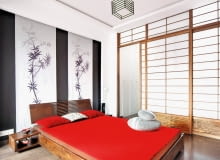 WNETRZA , POKOJ - SYPIALNIA W STYLU ZEN , MEBLE PROJEKT WNETRZA PIOTR GAJDA STYLIZACJA EVA MILCZAREK FOT. RADOSLAW WOJNAR PUBLIKACJA CZTERY KATY NR 7 (249) - 7 2012