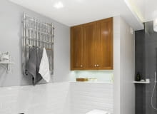 Grzejnik w łazience.