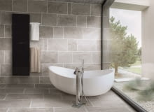 Nowoczesny czarny grzejnik