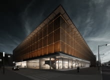 Łódzkie Akademickie Centrum Sportowo-Dydaktyczne - wizualizacja. Łódzkie Akademickie Centrum Sportowo-Dydaktyczne - wizualizacja.