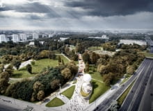 Projekt rewitalizacji Pola Mokotowskiego pracowni WXCA