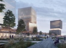 Koncepcja zagospodarowania obszaru pokolejowego zlokalizowanego wzdłuż ulicy Małachowskiego we Wrocławiu. Proj. Aleksander Czerwonka-Jabłoński, Marta Dąbrowska i Anna Okoń