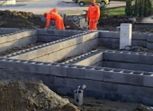 Ściany fundamentowe murowane - z pustaków zasypowych ściany fundamentowe, fundamenty