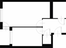 Projektowanie wnętrz. 43,6 m kw. dwupokojowe dla 3 osób.
