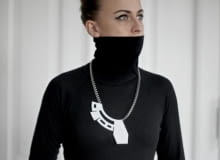 Naszyjnik inspirowany rzutem Spodka w Katowicach