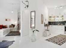 Mieszkanie całe w bieli - 50 m kw. mieszkanie w stylu skandynawskim, nowoczesne mieszkanie, oryginalne mieszkanie, mieszkanie w bieli