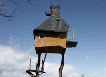 Treetop Tea House projektu Terunobu Fujimori w Nagano, w Japonii to przykład niewielkiej, prostej konstrukcji nawiązującej do tradycyjnych realizacji tego typu. Do jej budowy wykorzystano materiały dostępne w okolicy. Treetop Tea House