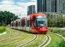 Parramatta Light Rail - zielone torowisko w Sydney Parramatta Light Rail - zielone torowisko w Sydney