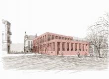 Budynek Auli Miejskiej w Rzeszowie - widok od południa. Proj. Karol Żurawski Budynek Auli Miejskiej w Rzeszowie - widok od południa. Proj. Karol Żurawski