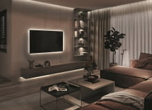 Podświetlenie kącika telewizyjnego to nie tylko dekoracyjny efekt – podczas oglądania telewizji nasze oko mniej się męczy, gdy otoczenie jest jasne. Podświetlenie kącika telewizyjnego to nie tylko dekoracyjny efekt – podczas oglądania telewizji nasze oko mniej się męczy, gdy otoczenie jest jasne.