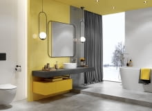 Płytki ceramiczne w kolorach roku 2021 kolor roku 2021 kolory roku 2021 trendy 2021 kolorystyka odcienie szary żółty pantone urządzanie wnętrz aranżacja wnętrz