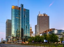 Okolice Ronda ONZ w Warszawie w 2001 roku