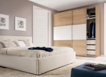 Szafa z przesuwanymi drzwiami Colin, Black Red White Szafa z przesuwanymi drzwiami Colin, Black Red White