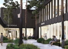 Projekt biblioteki i przedszkola wraz z zagospodarowaniem terenu w Józefowie