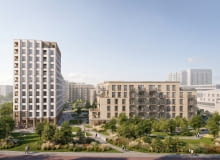 Nowa inwestycja Archicom u zbiegu ulic Postępu i Bokserskiej w Warszawie. Proj. WWAA