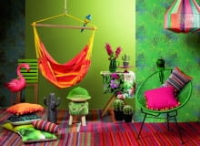 16.06.2016 Warszawa . Wnetrza , kolor i wzor , temat etno - Meksyk , Afryka , Japonia , sesja dla magazynu Cztery Katy , stylizacja Joanna Plachecka .Fot. Michal Mutor