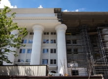 Skopje 2014 - nowe "zabytki" Skopje - budynek Poczty Macedońskiej Skopje 2014 - nowe "zabytki" Skopje - budynek Poczty Macedońskiej