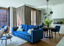 Aranżacja mieszkania z kolorem classic blue Aranżacja mieszkania z kolorem classic blue