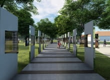 Instalacja 'Through the Lens of Faith' na terenie Muzeum Auschwitz-Birkenau. Projekt instalacji: Daniel Libeskind; fotografie: Caryl Englander; kurator: Henri Lustiger Thaler Instalacja 'Through the Lens of Faith' na terenie Muzeum Auschwitz-Birkenau. Projekt instalacji: Daniel Libeskind; fotografie: Caryl Englander; kurator: Henri Lustiger Thaler