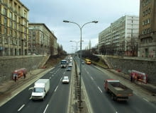 15.03.2000 WARSZAWA - TRASA LAZIENKOWSKA POMIEDZY MARSZALKOWSKA I PL.NA ROZDROZU JM4157 SLOWA KLUCZOWE: ULICE ZDJĘCIE DO WKŁADKI: GAZETA STOLECZNA