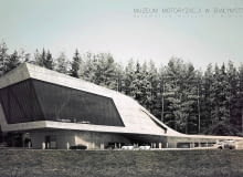 Projekt Białostockiego Muzeum Motoryzacji pawel fiedczas projekt muzeum motoryzacji architektura betonowa