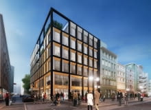 Wizualizacja nowego biurowca przy ul. Oławskiej 12 we Wrocławiu