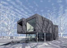 Widok od ogrodu dom jednorodzinny,projekt domu,dom nowoczesny