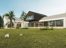 Wisząca stodoła - projekt domu w Ustroniu