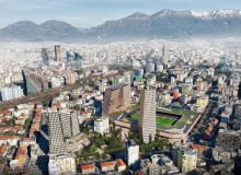 Stadion im. Selmana Stërmasiego w Tiranie. Proj. OMA Stadion im. Selmana Stërmasiego w Tiranie. Proj. OMA