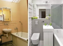 Łazienka przed i po. łazienka, meble łazienkowe, urządzanie łazienki