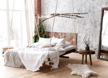 Podwieszane łóżko - inspiracje