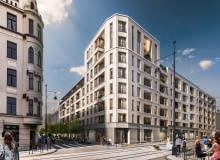 Flora w Łodzi. Proj. Demiurg. Narożnik ulic Nawrot i Kilińskiego