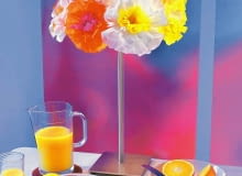 <B>Zanika sztuka samodzielnego robienia sztucznych kwiatów. Szkoda, bo to proste zajęcie i nie wymaga ani drogich materiałów, ani szczególnych umiejętności. A takimi kwiatami możemy ozdobić różne przedmioty.</B> <BR /><B>Abażur-bukiet.</B> Kiedyś girlandami uplecionymi z bibułkowych piwonii strojono sale balowe. Dzisiaj taka dekoracja trąciłaby myszką, proponujemy więc zmienić jej przeznaczenie. Kwiatami z krepiny można np. zamaskować podniszczony abażur, nawet w lampie o prostej, nowoczesnej formie. 27.02.2009 WNETRZA , LAMPA - RENOWACJA STAREGO ABAZURA STYLIZACJA KINGA KOLARY FOT. RADOSLAW WOJNAR PUBLIKACJA CZTERY KATY NR 5 (211) - 5 2009 SLOWA KLUCZOWE: WNETRZA OSWIETLENIE KONSERWACJA - RENOWACJA