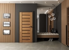 Drzwi ASILO PERTINI 9 w kolorze orzech amerykański drzwi wewnętrzne orzechowe