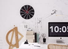 DIY - mody zegar ścienny. Krok zegar ścienny, diy, zrób to sam, zegar w skandynawskim stylu, modny zegar