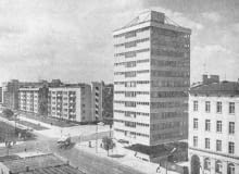 Trzonolinowiec w 1969 roku konstrukcja, modernizm, polska architektura, wieżowiec, blok, wrocław