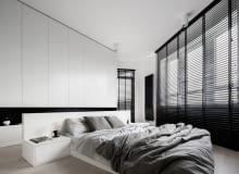 Biało-czarne mieszkanie w nowoczesnym stylu